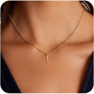 Kal-Collier Or Femme 14 Carats Chaine Plaqué Or Petit Pendentif Femme Collier Ras De Cou Avec Croix Coeur Cristal Papillon Amour N?ud Reglable Bijoux Cadeau Personnalisé Pour Femme Fille Mamie - Neuf