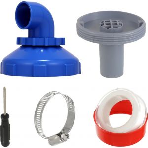 360° Rotatable Pool Inlet Nozzle,Adjustable 32mm Pool Filling Nozzle,Swimming Pool Outlet Accessory with Hose Connector for Intex Bestway Pools - Neuf