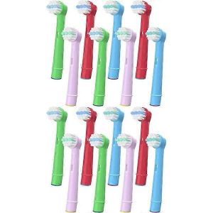 16 T&ecirc;tes De Brosse &Agrave; Dents Pour Enfants Compatibles Avec Oral B,T&ecirc;tes De Brosse &Agrave; Dents &Eacute;lectriques Pour Enfants Compatibles Avec Les T&ecirc;tes De Remplacement Braun - Neuf