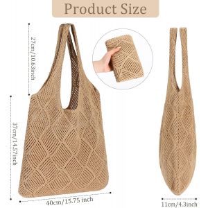 TZF-Sac de plage pour femme - Sac à bandoulière en maille pour l'été, le shopping et la vie quotidienne - Neuf
