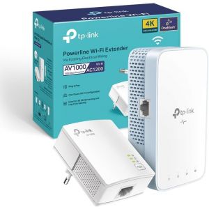 SUBZONAL-TL-WPA1000 KIT CPL WiFi Adaptateur Réseau CPL, Homeplug AV2 1000Mbps, Bi-Bande WiFi AC1200Mbps, Boitier CPL WiFi Ethernet, Brancher et Utiliser, Port Ethernet Gigabit, OneMesh, CPL Fibre - Neuf