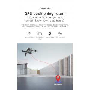 Lyzrc L200 Pro Max 216g Gps 5g Wifi Fpv Avec Caméra Double Hd Esc 4k, Gimbal Eis À 2 Axes, Évitement Des Obstacles À 360 , Drone Quadrirotor Pliable Sans Balais Prêt-À-Voler Rtf - Neuf