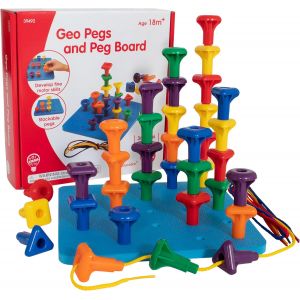 JGD-edx education 75112 Childrens Giant Geo Pegs and Board Set - Neuf