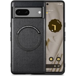 SJZG-&Eacute;tui De Protection Magn&eacute;tique Pour Google Pixel 7A, En Cuir Synth&eacute;tique, Avec Mag-Safe Pour Chargement Sans Fil, R&eacute;sistant Aux Rayures Et Aux Chocs, Noir - Neuf