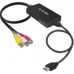 Convertisseur Rca vers Hdmi,prise en charge de l'adaptateur composite vers Hdmi 1080p Pal/ntsc - Neuf