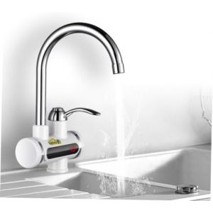 Robinet de cuisine avec chauffe-eau instantané et affichage LED, mitigeur d'eau chaude et froide pour évier G Tube - Neuf
