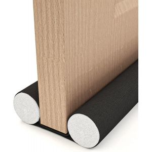 JEXNOVASHOP-Boudin de Porte Isolant avec Tissu Oxford &eacute;cologique, 93cm Boudin de Porte Libre de Couper, Boudin de Porte Double pour Portes Int&eacute;rieures 3-5 cm, Noir - Neuf
