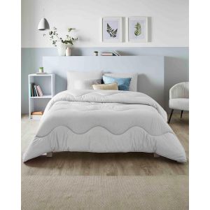 Ulteronixshop-Parure De Lit Double Sans Housse De Couette R&eacute;versible 4,5 Tog &iquest; Collection Lin &iquest; Gris Nuage &iquest; Couette Super Douce, Confortable Et L&eacute;g&egrave;re &iquest; Lavable En Machine, Hypoallerg&eacute;nique, S&eacute;chage - Neuf