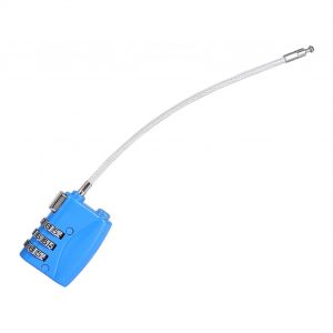 1 valise de voyage neuve avec code de verrouillage a combinaison a 3 chiffres reinitialisable, bleu - Neuf