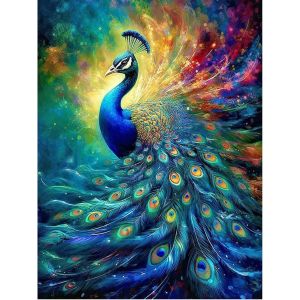 Ayuhr-Peinture Diamant 40 X 50 Cm Paon Grande Peinture Par Numéro Paon Diamond Painting Animaux Diamant Peinture Images Paon Mosaïque Diamant Peinture Art Broderie Point De Croix Images Cadeau - Neuf