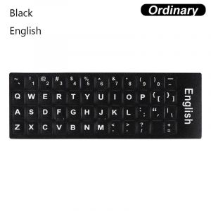 Autocollants lumineux pour clavier,espagnol,anglais,russe,arabe,français,pour ordinateur portable,clavier de bureau,veilleuse,anti-poussière - Type Black English - Neuf