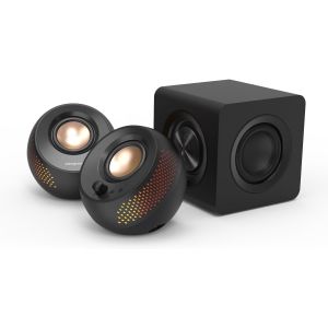 NETG-Pebble X Plus 2.1 Haut-Parleurs D'Ordinateur Usb-C Avec Subwoofer Et Éclairage Rvb Personnalisable, Bluetooth 5.3, Usb Audio, Jusqu'À 15W Puissance Rms Pour Pc Et Mac - Neuf