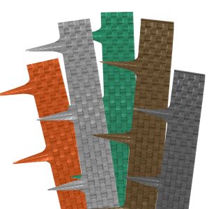 Bordure de pelouse, aspect rotin, grise, modules de 20 x 80 cm, bordure de parterre en plastique - Neuf