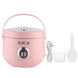 HJLIAN Mini cuiseur a riz electrique multifonction portable pour la maison, cuiseur vapeur pour aliments, prise 220 V, rose, 3 L - Neuf