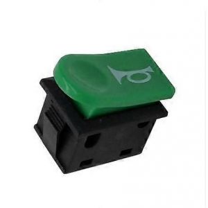 Interrupteur à bascule sur klaxon SPST 2 broches Bouton-poussoir DC 12V 10A / 24V 5A (Vert) - Neuf
