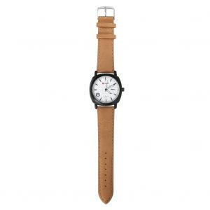 Hommes &Agrave; La Mode Hommes Analogique Montres Analogiques En Cuir Pu Bracelet Montre-Bracelet (Blanc) - Neuf