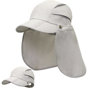 Chapeau Avec Protection Du Cou Détachable Multi-Usages Chapeau De Soleil D'été Protection Solaire Respirant Séchage Rapide Protection Uv.[Z1194] - Neuf