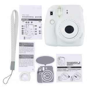 Appareil photo instantane Mini 9 avec miroir a selfie (blanc fume) - Neuf