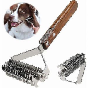 Coat King Peigne D&eacute;m&ecirc;lant Et Brosse De Toilettage Pour Chiens Et Chats R&acirc;teau &Agrave; Sous-Poil (Double) - Neuf