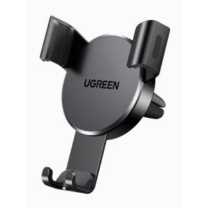 LORANKA-Support T&eacute;l&eacute;phone Voiture Gravit&eacute; Grille A&eacute;ration Porte Smartphone Voiture Ventilation Accroche T&eacute;l&eacute;phone Auto Compatible avec iPhone 17 Pro Max Air 16 15 14 Galaxy S25 Ultra S24 (Noir) - Neuf