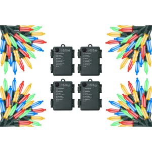 Guirlande Lumineuse De No&euml;l Miniature &Agrave; Piles (100 Pi&egrave;ces), 8 Modes D'&eacute;clairage Et Minuterie, Longueur 5 M - Neuf