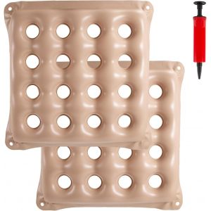 Acdsgd-Lot De 2 Coussins De Si&egrave;ge Gonflables, Pour Si&egrave;ge D'ext&eacute;rieur, Si&egrave;ge Gonflable, Si&egrave;ge Gonflable, Si&egrave;ge Gonflable Pour Les D&eacute;placements, Le Camping, Le Train, Coussin Pliable (Avec Pompe) - Neuf