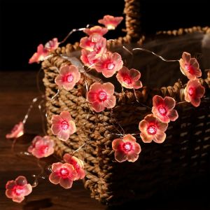 KAL-Guirlande Lumineuse En Fleurs De Cerisier - 300 Cm - 300 Cm - À Piles - Décoration De Printemps Pour L'Intérieur Et L'Extérieur - Pour Chambre D'Enfant, Jardin, Balcon, Saint-Valentin, Mariage, F - Neuf