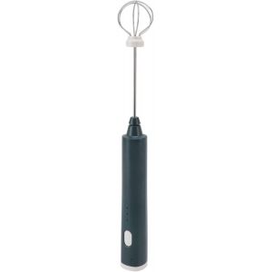 Mini Mixeur Plongeant électrique, Batteur à Oeufs électrique sans Fil avec Rechargeable par USB et 2 Têtes de Batteur à Oeufs pour Latte, Cappuccino, Chocolat Chaud, Oeuf(Vert noirâtre) - Neuf