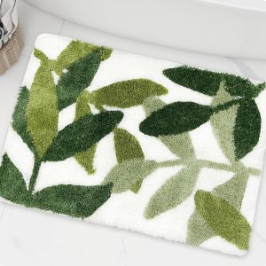 KAL-Petit Tapis De Salle De Bain En Microfibre Absorbant L'Eau Avec Revers Antidérapant Pour Lavabo, Douche, Sol, Chambre À Coucher (40,6 X 61 Cm) - Neuf