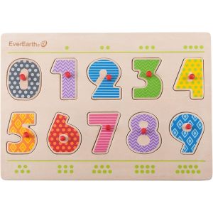 KAL-Puzzle Num&eacute;rique En Bois Durable &iquest; Jouet &Eacute;ducatif Pour D&eacute;velopper La Compr&eacute;hension Des Chiffres Et La Motricit&eacute; &iquest; Puzzle En Bois &Eacute;cologique Pour Enfants &iquest; Ee33743 - Neuf