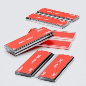 4 x 50mm Charni&egrave;res Flexibles &agrave; profil bas de -Aucune colle requise, Auto-adh&eacute;sif. Charni&egrave;res auto-adh&eacute;sives. Charni&egrave;res actives flexibles, transparentes - Neuf