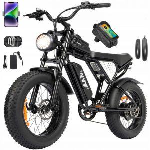 2025 Yvy C20 Lite - V&eacute;lo &Eacute;lectrique 20" - Moteur 1000w - Batterie 48v 15.6ah 45km/H - Autonomie 100km - Shimano 7 Vitesses - Noir - Neuf