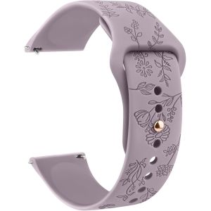 Eryi-Bracelet De Montre Gravé Floral, 20 Mm, 22 Mm, Bracelet En Silicone Étanche, Avec Fermeture Rapide, Bracelet De Rechange Réglable Pour Homme Et Femme - Neuf