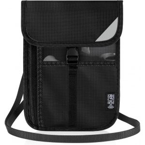 CAUC-Pochette Tour de Cou Voyage Accessoires avec Bloqueur RFID Protege Passeport Portefeuilles - Neuf