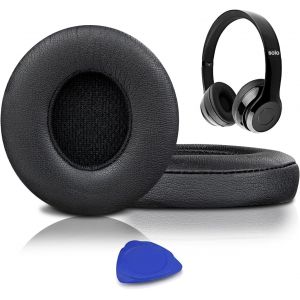 LORANKA-&reg; Coussinets d'oreille, Oreillettes de Remplacement pour Beats Solo 2 & Solo 3 sans Fil Casque Supra-auriculaire, Cache-Oreilles Couverts en Cuir prot&eacute;ine, supression de Bruit Mousse &agrave; m&eacute;moir - Neuf