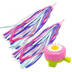 1pair Kid's Rainbow Bike Streamers Pour Filles Garçons, 2pcs 10 « Enfants Coloré Vélo Poignées Tassel Rubans - Neuf