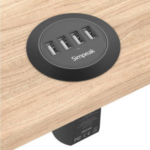 Chargeur Usb 30W 4-Ports Prise Usb Chargeurs De Bureau Adaptateur Usb Universel Avec C&acirc;ble D'Alimentation Et 2 Grommets, Compatible Pour Apple Ios, Android, Appareils Portable Windows Etc - Neuf