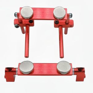 KAL-1 Set Poste De Carrosserie Magn&eacute;tique Voiture Rc En Alliage D'Aluminium Avec &Eacute;chelle Pour 1/10 Rc Drift Hsp 94123 94122 Tamiya 416 417 Sakura S Xi Cs (Rouge) - Neuf