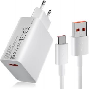 JGD-33W Chargeur Rapide avec C&acirc;ble USB Type-C 1M pour Mi Turbo Charge Adaptateur de Chargeur Rapide 33W Charge Turbo C&acirc;ble USB C pour Xiaomi Pad 6/5/11 Lite/Mi 11i/10T/11 Lite/Redmi Note 13/12S 11 10 - Neuf