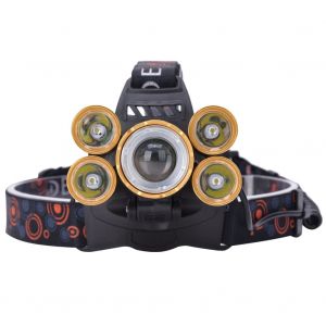 Lampe Frontale Led T6 D'exterieur En Alliage D'aluminium, Puissante, Longue Portee, Zoom, Pour Cyclisme, Camping, Peche - Neuf