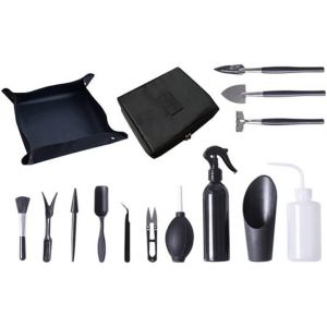 ChenQuanSarl-Lot De 14 Outils Pour Plantes Succulentes, Kit D'Outils De Repiquage De Plantes Succulentes Mini Outils De Repiquage À La Main De Jardin Avec Sac De Rangement Pour Intérieur Et Extérieur - Neuf