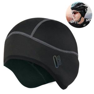 Bonnet De Cyclisme Thermique Pour Homme Et Femme ¿ Coupe-Vent, Évacuant L'humidité, À Porter Sous Un Casque Pour Les Sports D'hiver ¿ Noir/Gris - Neuf