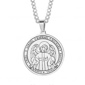 Collier En Acier Inoxydable Pour Hommes Et Femmes, Bijou Chr&eacute;tien, Pendentif Religieux, Conception Durable - Neuf