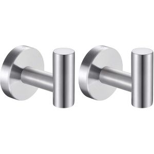 2 Pi&egrave;ces Crochet Mural De Salle De Bains, Accroche Torchon Cuisine, Accrochet Tableau, Crochets Pour Serviettes De Bain Sus 304 Acier Inoxydable Pat&egrave;re Porte Serviettes Cintre (Arg[CHU10501278] - Neuf