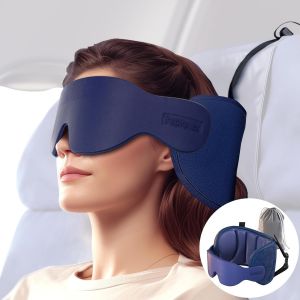 Trahoo-Oreiller De Voyage, Oreiller D'avion Pour Dormir, Oreiller De Voyage En Voiture Pour Enfants, Oreiller Doux Avec Masque Pour Les Yeux, Bleu Roi - Neuf