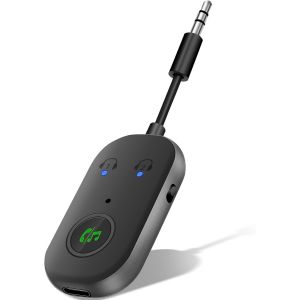 Bluetooth 5.3 Adaptateur Emetteur, 2 En 1 Bluetooth Emetteur Récepteur Prend En Charge 2 Écouteurs, 3,5 Mm Aux Jack Emetteur Pour Tv, Téléphone Portable, Système Audio De Voiture, Tablette Pc - Neuf
