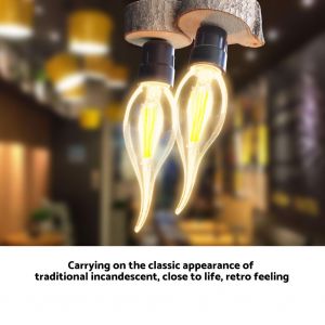 Hjlian Ampoule Led E14 A Filament De Style Retro En Forme De Bougie, A Intensite Variable, Ac 220 V (6 W) - Neuf