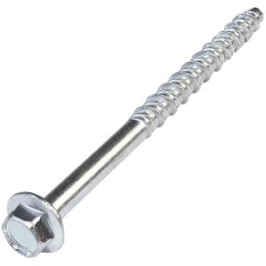 Jeu de 10 vis à béton à tête hexagonale avec socle/collier 6x75 mm - fixation directe sans cheville - pour clé hexagonale de 7,5 mm - en acier - pour rénovation - Neuf