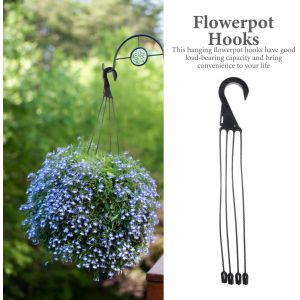 KALANKA-Lot de 5 crochets en plastique robustes pour pot de fleurs - Design rotatif facile - Pour balcons, terrasses et espaces de vie - Neuf