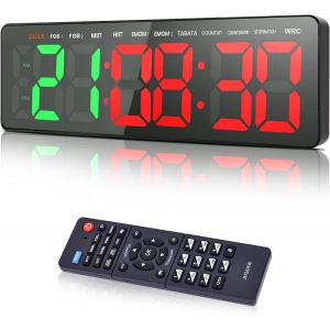 Ulteronixshop-Timer Sport Minuteur Fitness Mural,16.5"" Grand Ecran Time Timer, Horloge, Chronom&egrave;tre avec T&eacute;l&eacute;commande, Volume&Luminosit&eacute; R&eacute;glable,pour Tabata, EMOM, MMA - Neuf